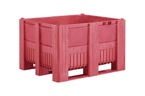 Pallet box - 1200x1000x740 mm seamless - 3 skids - coloured