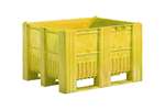 Pallet box - 1200x1000x740 mm seamless - 3 skids - coloured