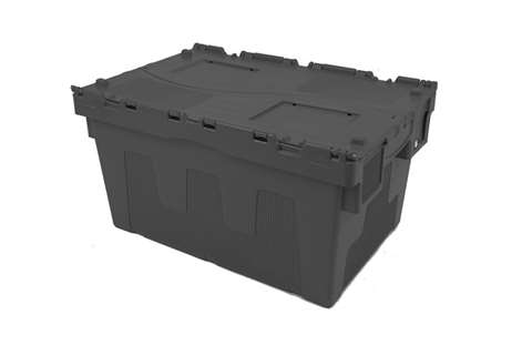 Lidded crate 600x400x315 mm - 54 l facility pro - recycled - nestable