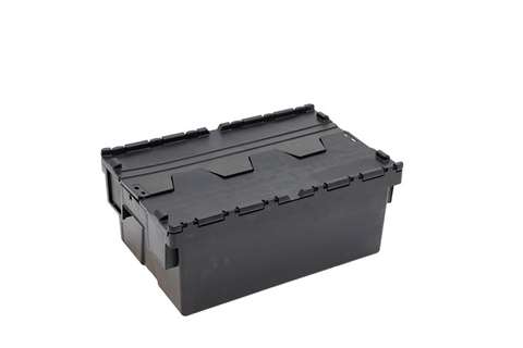 Distribution box - 600x400x250 mm black body + coloured lid - recycled