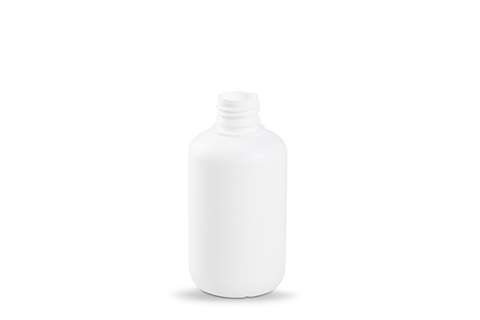 Rounded cylindrical bottle - 250ml white - cap exclusive