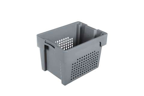 Rotary stacking container 400x300x270 mm bottom closed and sides perforated