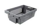 Rotary stacking container 600x400x200 mm bottom and sides perforated