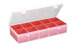 Organizer with 10 removable insert trays 125x268x50 mm - series 5000