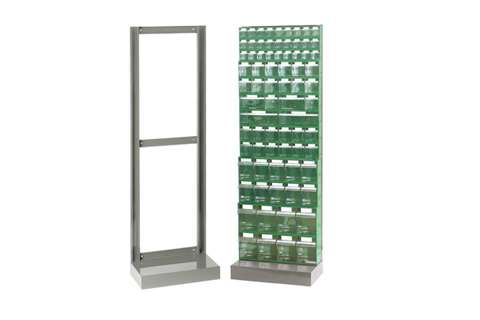 Metal wall frame with base 610x220x1750 mm - series 7000
