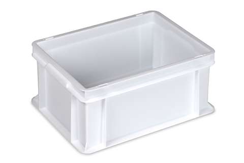 Mobil Plastic - EN stacking bin Food natural 16l - 400x300x170mm - closed walls and base - closed handles  Mobil Plastic - EN stacking bin Food natural 16l - 400x300x170mm - closed walls and base - closed handles