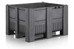 Qubb - Pallet box Monobloc 470l - 1200x800x740mm - seamless closed - 3 skids 