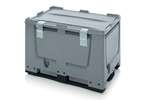 Qubb - Palletbox 535l - 1200x800x830mm - closed - 3 skids - hinged lid + lock 