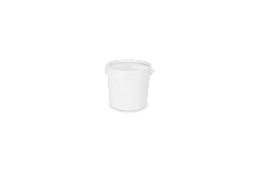 Bucket 5,8l - un approved white - plastic handle