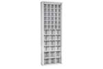 Mobil Plastic - Metal wall cabinet incl. 48 pcs Crystal box tilt bins - 665x250x2000mm 