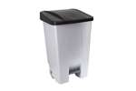Qubb - Pedal waste bin 80l - grey body - coloured lid 490x415x735mm   