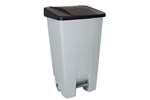 Qubb - Pedal waste bin 120l - grey body - coloured lid 510x425x875mm   