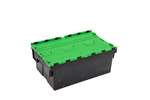 Distribution box - 600x400x250mm black body + coloured lid - recycled