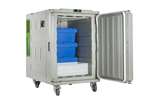 Melform - Isothermal container Koala Green 495 - 855x1285x1360mm - static cooling - 0°C +10°C - 4 wheels 
