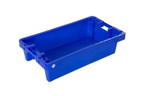 Fish crate - stackable / nestable 800x450x190 mm - blue - 20kg/35l