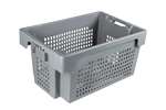 Rotary stacking container 600x400x300 mm bottom and sides perforated
