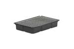 Spilltray 600x400mm - 16 l pe - with galvanized grid