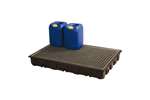 Spill tray 1230x830mm - 120 l pe - with galvanized grid