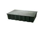 Spill tray 1220x820mm - 200 l pe - with galvanized grid