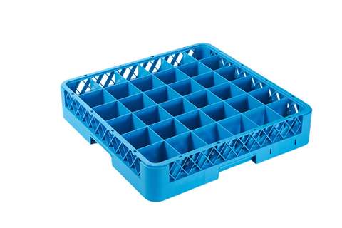 Qubb - Qubb glass basket 36 compartments - 500x500x100mm - max ø glass: 64-74mm  Qubb - Qubb glass basket 36 compartments - 500x500x100mm - max ø glass: 64-74mm