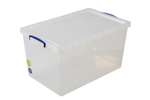 Transparent box lid included 695x450x368mm - 83l - nestable