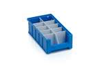 Qubb - Longitudinal divider with cut-outs shelf tray Blue Box - 300x90mm 