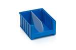 Qubb - Longitudinal divider with cut-outs shelf tray Blue Box - 300x140mm 