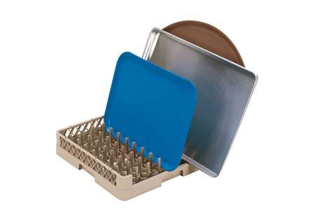 Open tray rack with 1 open side peg height 73mm