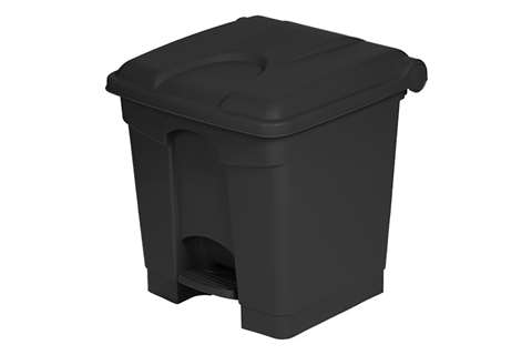 Probbax - Rectangular step-on waste bin 30l - 410x398x435mm - 50% recycled  Probbax - Rectangular step-on waste bin 30l - 410x398x435mm - 50% recycled