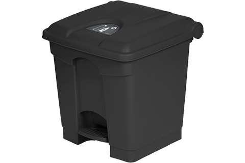 Probbax - Rectangular step-on waste bin 30l - 410x398x435mm - 50% recycled  Probbax - Rectangular step-on waste bin 30l - 410x398x435mm - 50% recycled