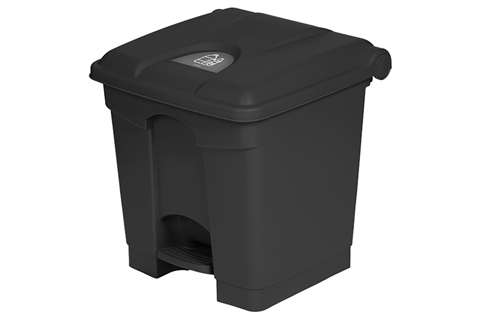 Probbax - Rectangular step-on waste bin 30l - 410x398x435mm - 50% recycled  Probbax - Rectangular step-on waste bin 30l - 410x398x435mm - 50% recycled
