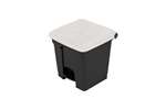 Probbax - Rectangular step-on waste bin 30l recycled body + lid 410x398x435mm