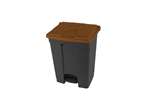 Probbax - Rectangular step-on waste bin 70l recycled body + lid 495x412x673mm