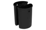 Probbax - Round waste basket 10l - 2 compartiments insert black 5l