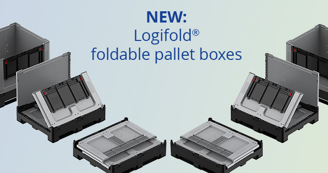 Logifold® foldable pallet boxes - plooibare palletboxen - zusammenklappbare Palettenboxen - caisses-palettes repliable