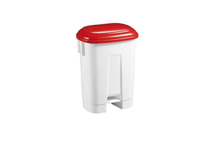 Poubelles à pédale et couvercle coloré