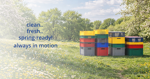 Clean fresh and ready for spring. Plastibac, always in motion.