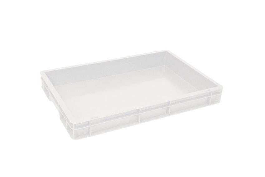 EN Dough crate 12,5l - 600x400x73mm - closed walls and bottom - closed handles 