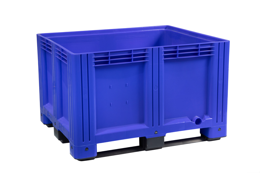 Caisse-palette - 1200x1000x780mm - plein - 3 semelles - 610 l 