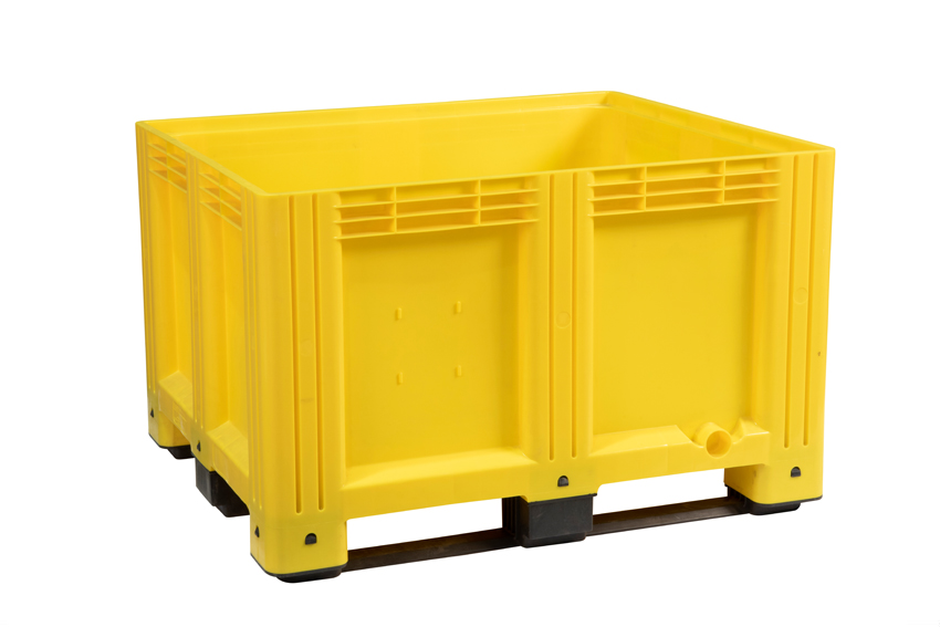 Caisse-palette - 1200x1000x780mm - plein - 3 semelles - 610 l 