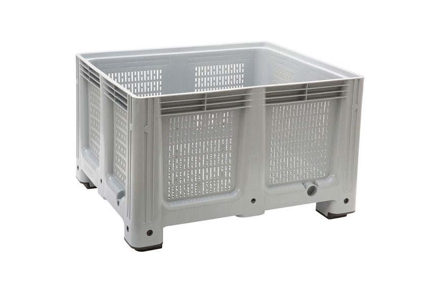 Palletbox - 1000x1200x760 mm - perforated - 4 feet 