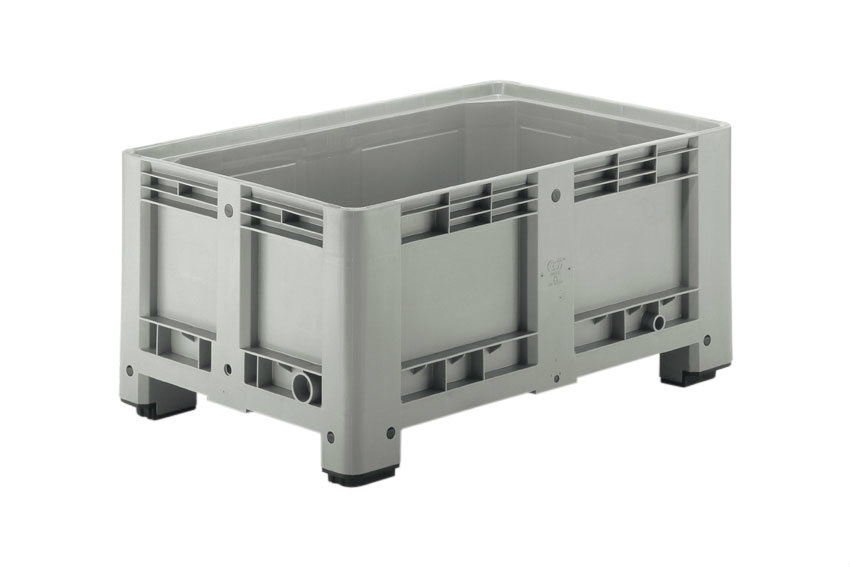 Caisse-palette 1200x800x580 mm - plein - 4 pieds - 330 l 