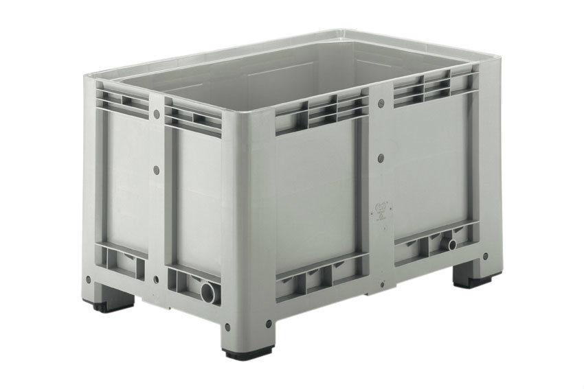 Caisse-palette 1200x800x760 mm - plein - 4 pieds - 470 l 