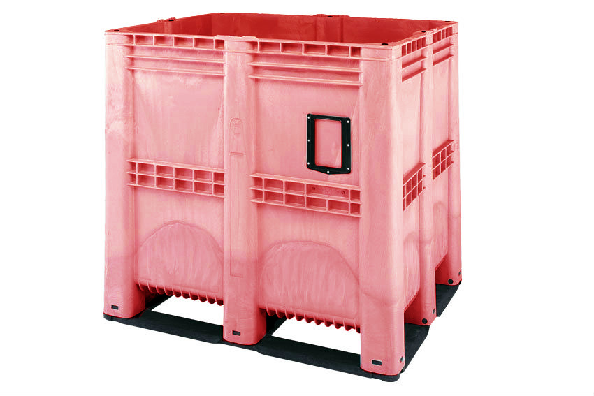 Super volume box 1400l - 1300x1150x1250mm - closed - 3 skids 