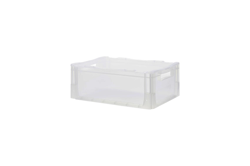EN Stacking bin Budget Crystal 11l - 400x300x125mm - closed sides and closed reinforced bottom 