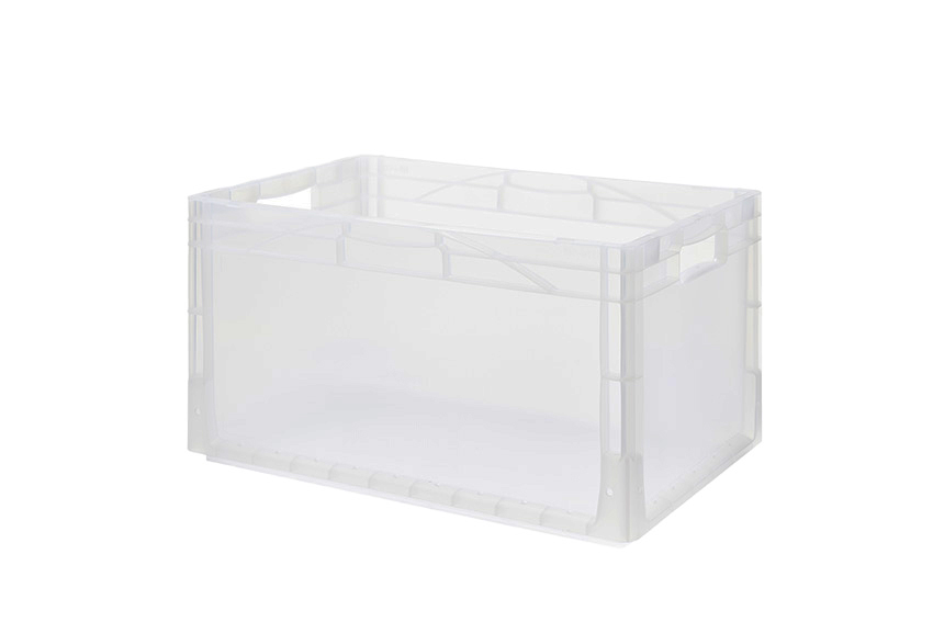 EN Stacking bin Budget Crystal 61l - 600x400x325mm - closed sides and closed reinforced bottom 