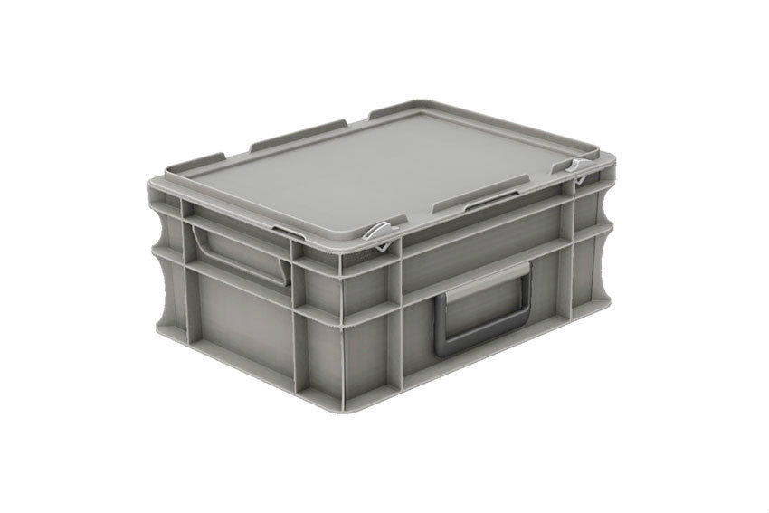 Euronorm coffre avec couvercle et poignee 15l - 400x300x183mm 