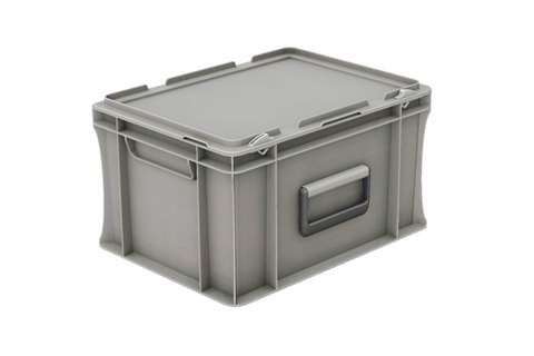Euronorm case with lid and handle 20l - 400x300x233mm