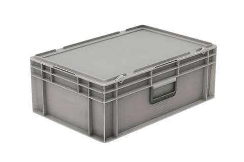 Euronorm case with lid and handle 42l - 600x400x223mm