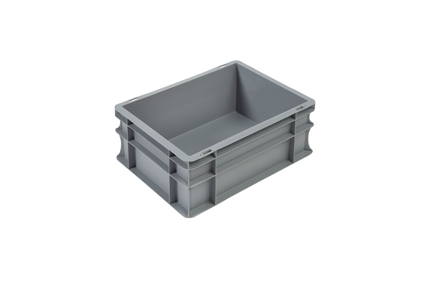 EN Stacking bin Budget Grey 15l - 400x300x170mm - closed sides and bottom - closed handles 